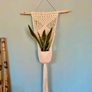 Decoratief Elegant Macramé Wandkleed Wandtapijt Kunst met Vaasje