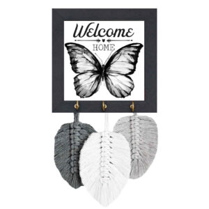 Decoratieve & Handgemaakte Wand Sleutelhouder in Macramé Ontwerp