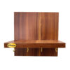 Decoratieve houten wand-sleutelhouder met plank & haken