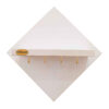 Decoratieve houten wand-sleutelhouder met plank & 4 haken