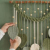 Decoratief Macramé Wandkleed Tapijt Kunst Model Green Life