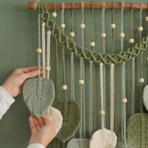 Decoratief Macramé Wandkleed Tapijt Kunst Model Green Life