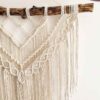 Decoratief Macramé Wandkleed Wandtapijt Kunst met Geometrisch Ontwerp