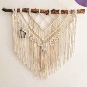 Decoratief Macramé Wandkleed Wandtapijt Kunst met Geometrisch Ontwerp