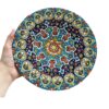 Decoratief Aardewerk Bord in Perzische Minakari Handgemaakt Wandkunst Bloemmotief