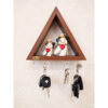 Decoratieve & Houten Wand Sleutelhouder met 5 Haken