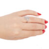 Fijne Zilveren Ring met Bladmotief & Amethist