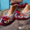 Rode Leren Perzische Pantoffels (Charough)