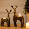 Decoratief Polyester Beeld – Kaarshouder met Hertontwerp