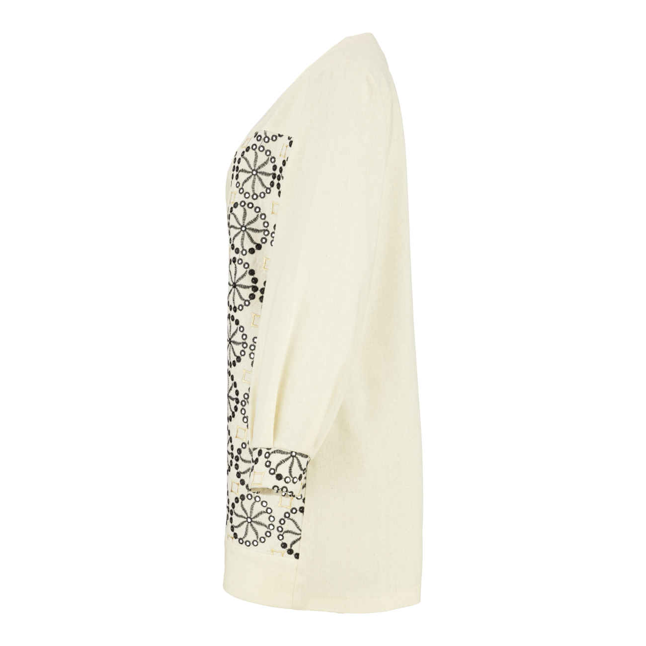 Elegante Perzische Linnen Manto – Crème