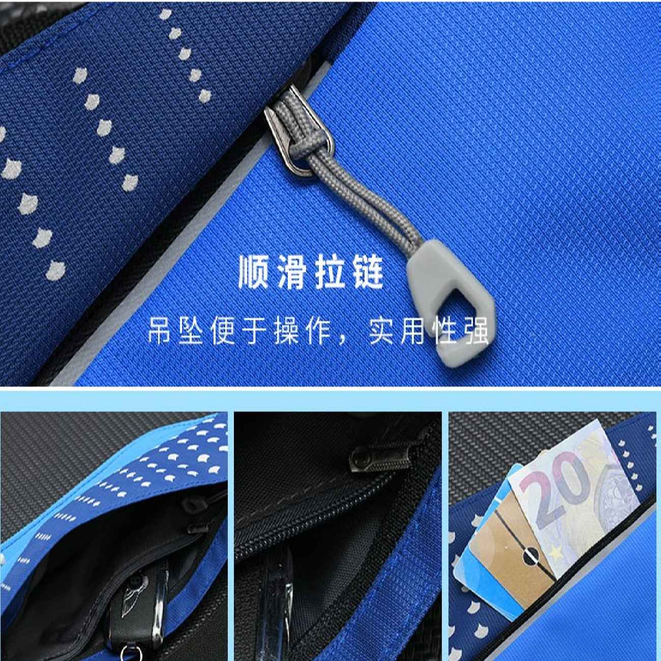 Blauwe Canvas Heuptas