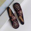 Geborduurde Snap Haarclip – Paisley Zwart