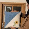 Geborduurde Kussenhoes – Afsaneh Suzani Blauw