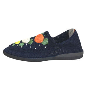 Giveh Schoenen – Perzisch Schoeisel Navy Blauw Bloemen