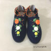 Giveh Schoenen – Perzisch Schoeisel Navy Blauw Bloemen