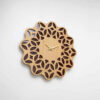 Handgemaakte Perzische Houten Wandklok – Turkoois