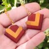 Handgemaakte Houten Oorbellen van Rozenhout & Palmhout