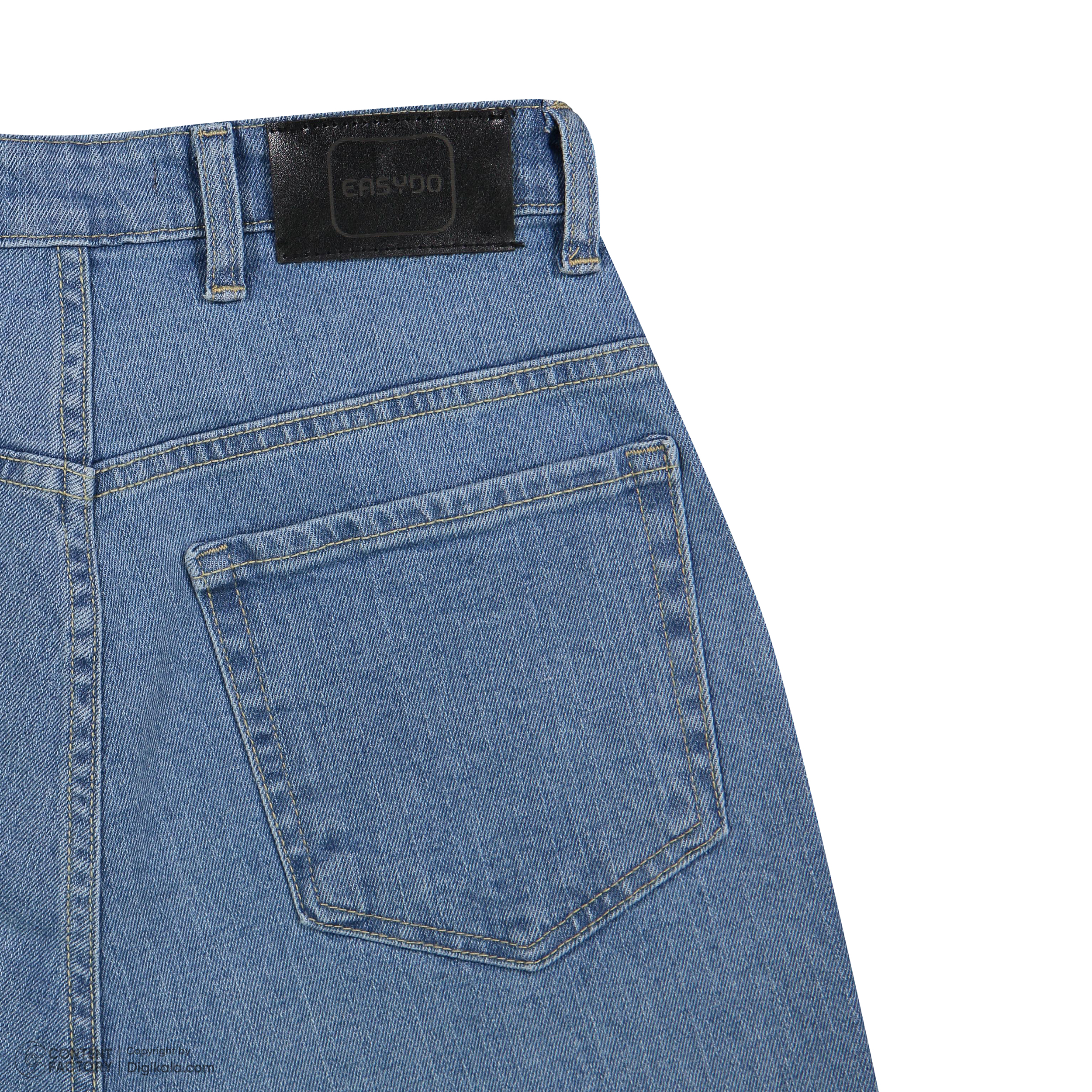Hoge Taille Rechte Blauwe Jeans voor Dames