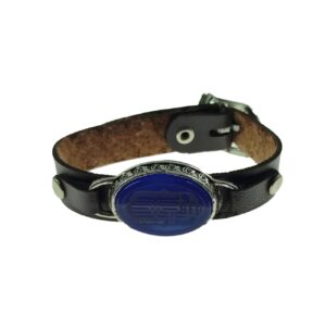 Islamitische Leren Armband met Agaat Mashallah