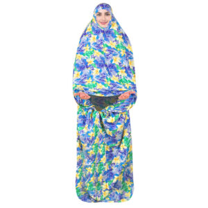 Islamitische Namaz Chador met Mouwen voor Vrouwen met Bloemontwerp