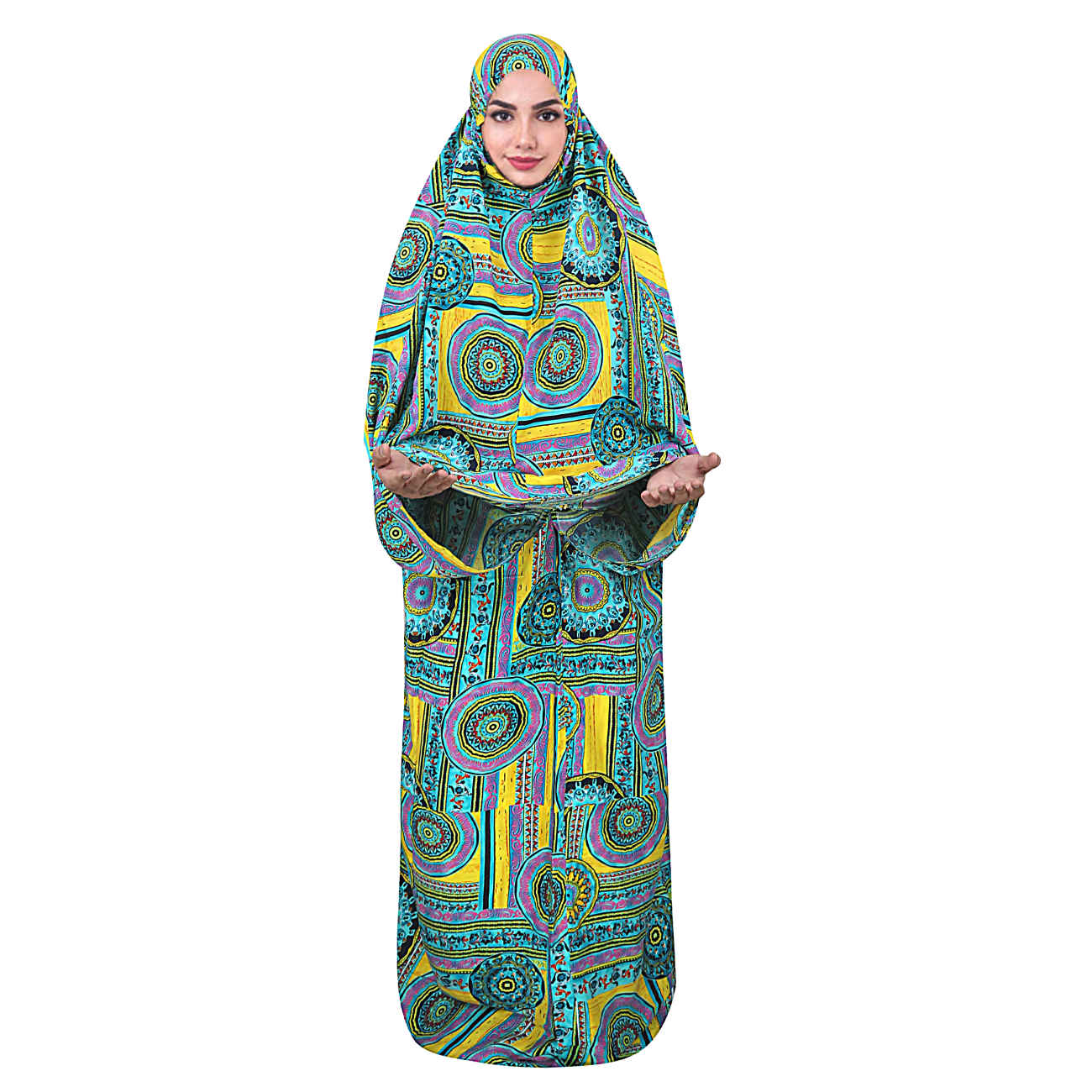 Islamitische Namaz Gebedschador met Mouwen, Elegant voor Vrouwen