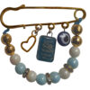 Islamitische Pin Broche Geborduurd voor Pasgeboren Baby Bescherming Hart & Boze Oog