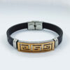 Leren Armband Elegant voor Mannen in Zwart