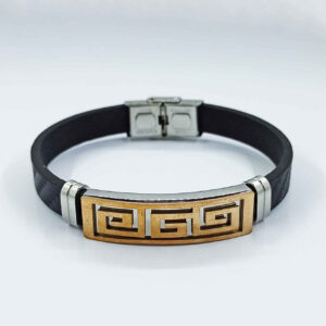 Leren Armband Elegant voor Mannen in Zwart