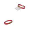 Leren Armband met Geometrisch Ontwerp in Roze