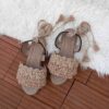 Macramé Sling Back Sandalen Handgemaakt Model Kwast