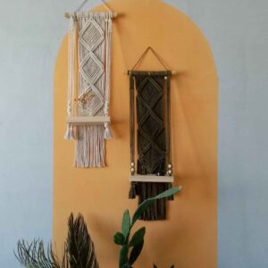 Macramé Wandkleed Handgemaakt Wandtapijt Kunst met Plank