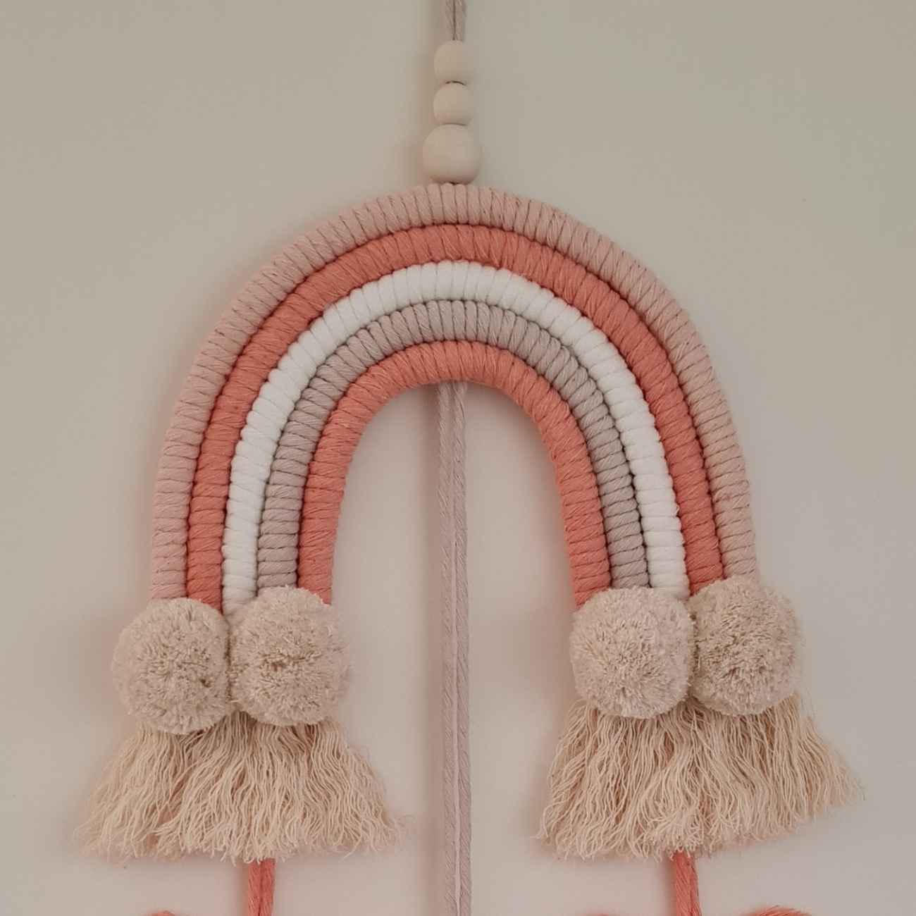 Macramé Wandkleed Wandtapijt Kunst met Regenboog Ontwerp