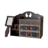 Make-up Organizer Standaard Set met Handspiegel – Hout & Termeh