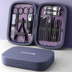 Luxe Manicure- en Pedicureset – 18-delig Purper