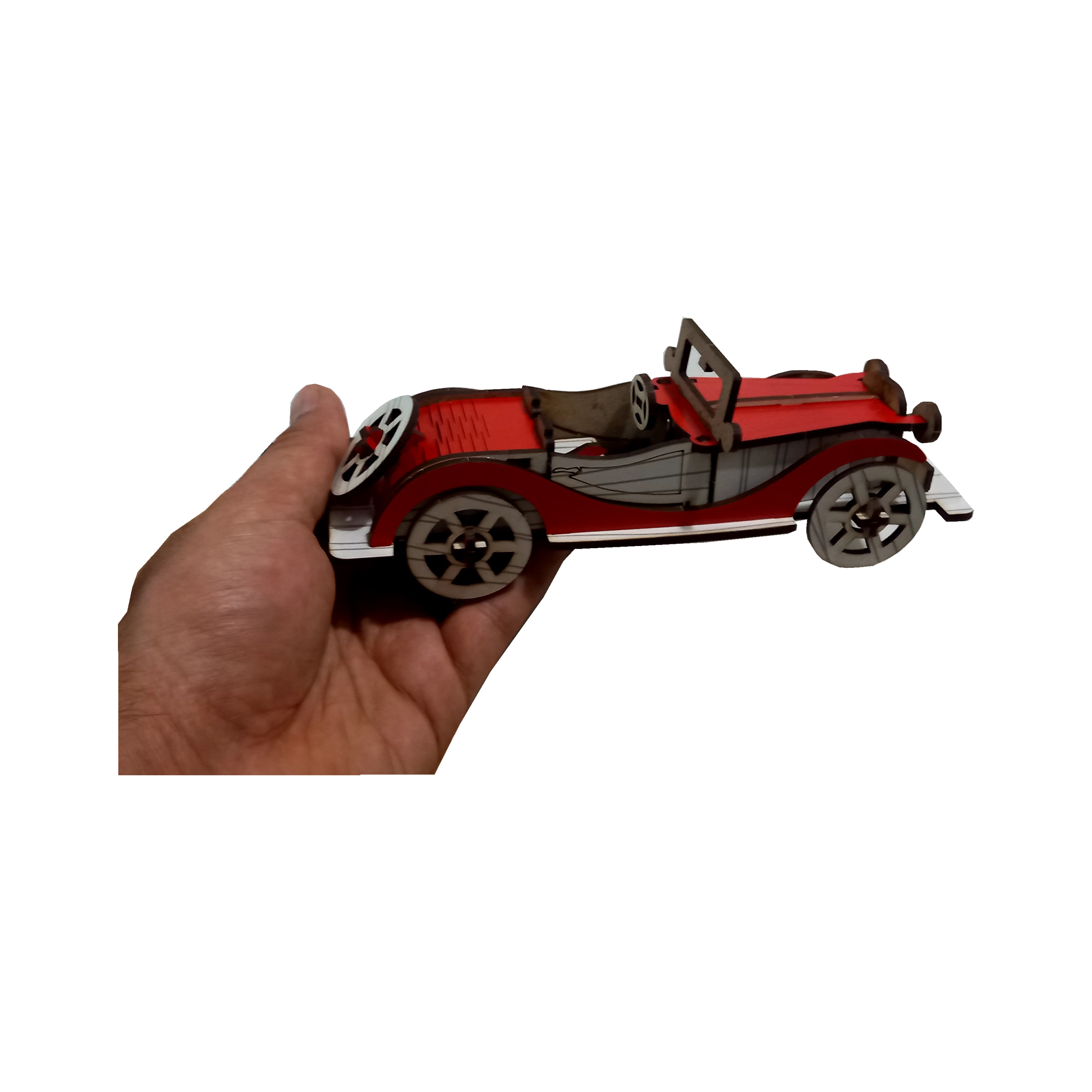 Maquette Bouwpakket: Houten Klassieke Auto Croc (2 stuks)