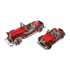 Maquette Bouwpakket: Houten Klassieke Auto Croc (2 stuks)