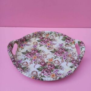 Melamine Dienblad Roze – Bloemrijk Ontwerp
