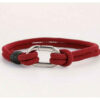 Minimalistische Armband met Haak Ontwerp – Rood