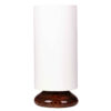 Minimalistische Houten Cilinder Tafellamp – Witte Kap