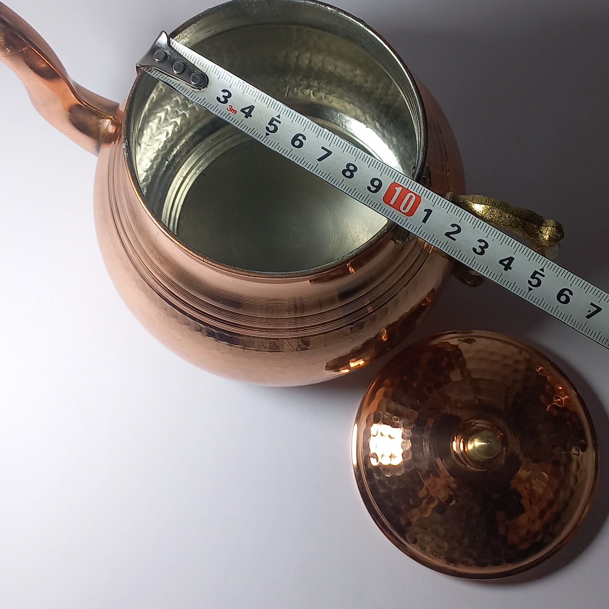 Perzische Koperen Dubbele Theepot Duurzaam & Gehamerd – Dilara