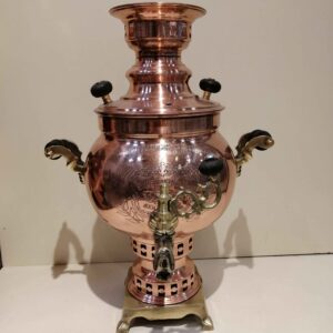 Perzische Koperen Samovar Decoratieve Houtskool Theemaker 2-Liter