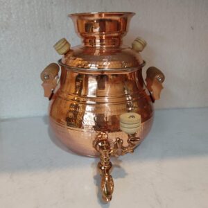 Perzische Koperen Fornuis Samovar Traditioneel Gehamerd Ontwerp 2-Liter