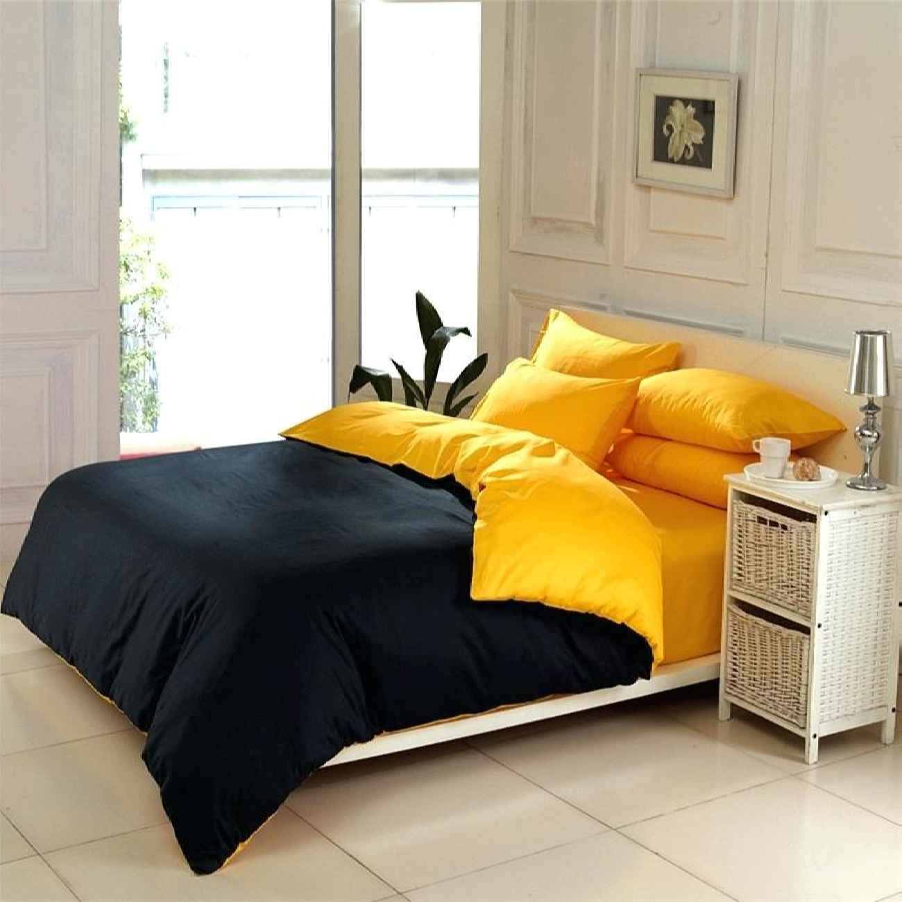 Perzische Katoenen Sprei Set in Geel