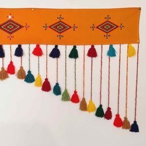 Perzische Wanddecoratie Kwast – Model Dara Oranje Wol