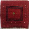 Handgeknoopt Perzisch geometrisch minimalistisch Gabbeh tapijt - Kastanjebruin, Wol