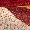 Origineel handgeknoopt Perzisch gestreept Gabbeh tapijt met dierenmotieven - Rood, Wol