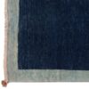Handgeknoopt Perzisch minimalistisch Gabbeh loper - Met rand, Marineblauw, Wol