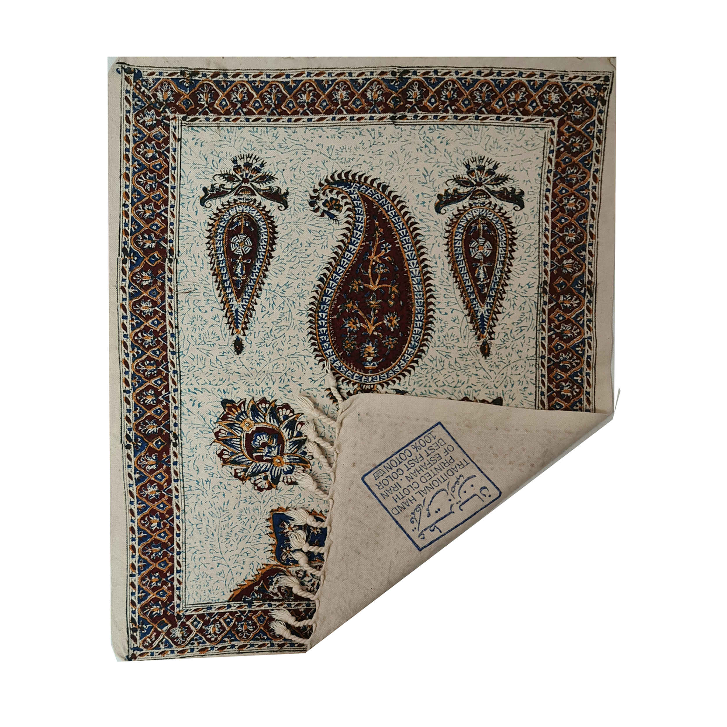 Perzisch Handgedrukt Tafelkleed Traditionele Kalamkari