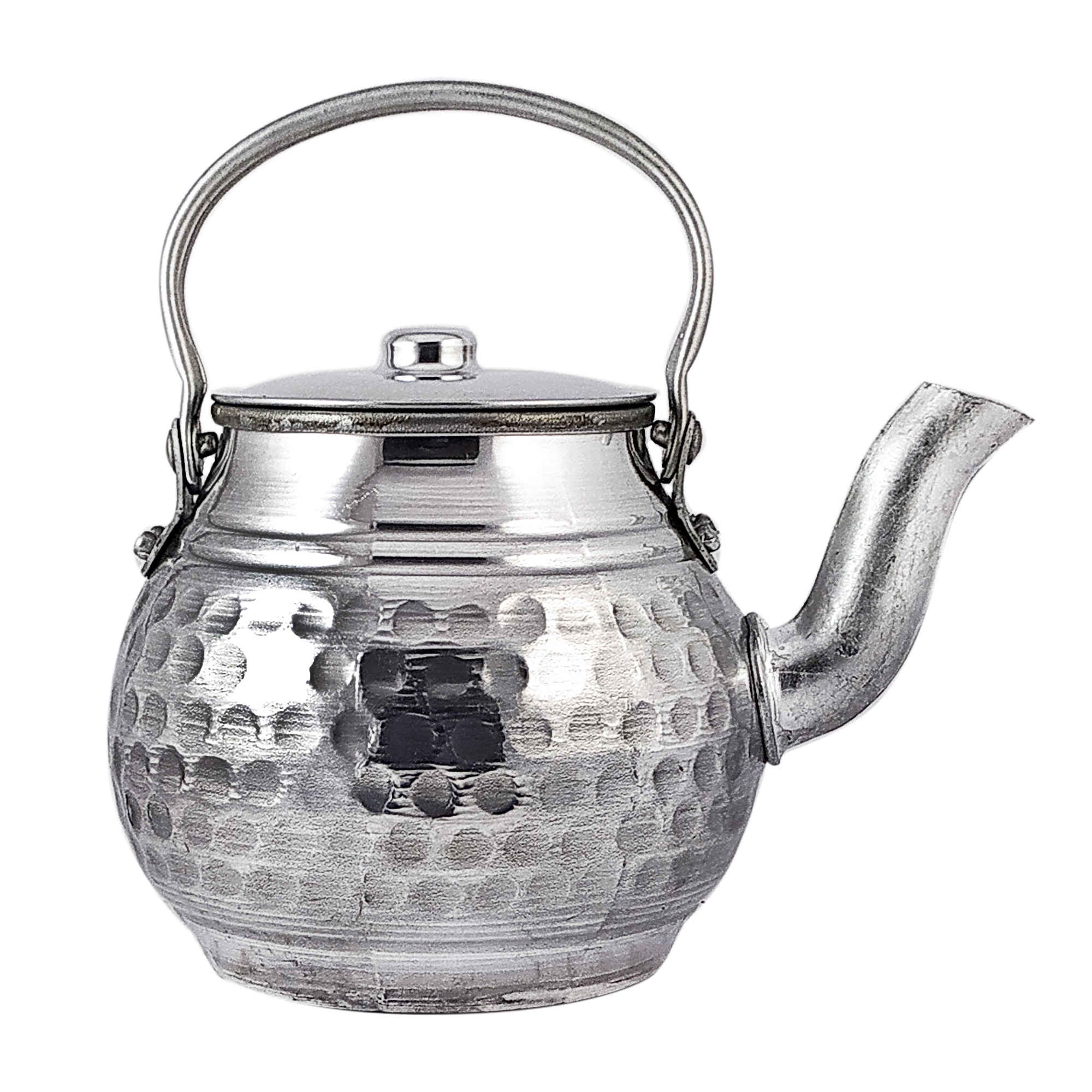 Perzische Metalen Dubbele Theepot Duurzaam met Traditioneel Gehamerd Ontwerp