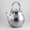 Perzische Metalen Dubbele Theepot Duurzaam met Traditioneel Gehamerd Ontwerp